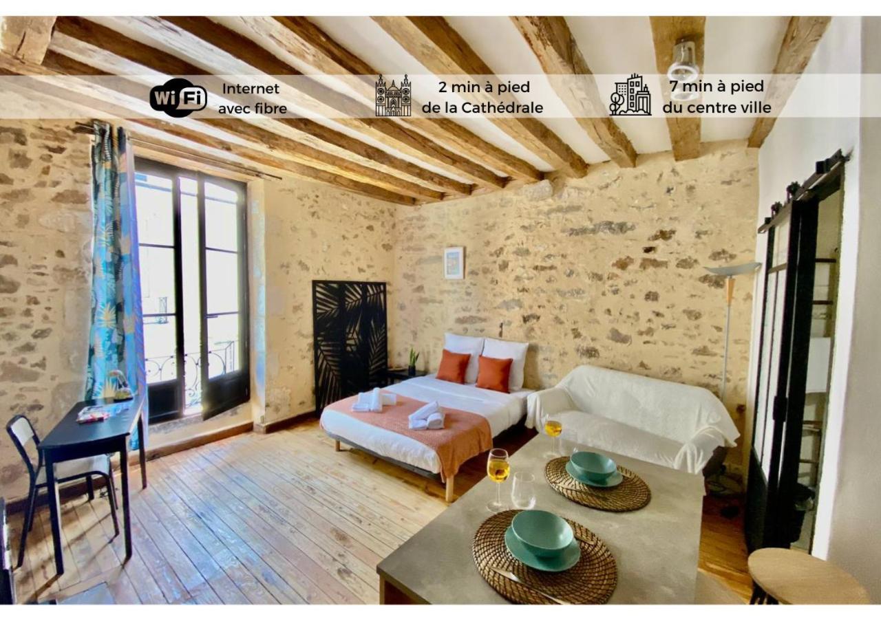 Le Cosy-Chic, 2 Min A Pied Cathedrale , Jacobins Lägenhet Le Mans Exteriör bild